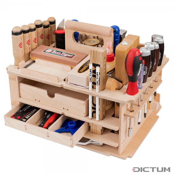 DICTUM Tool Carrier »Cabinet making, Interior Work« II, Equipped, 42-Piece Set