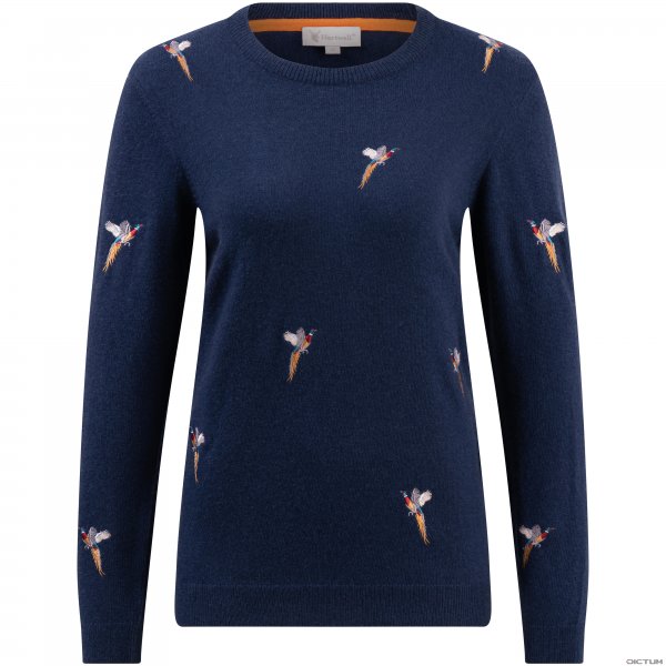 Hartwell »Amanda« Ladies Sweater, »Pheasants«, Navy, Size M