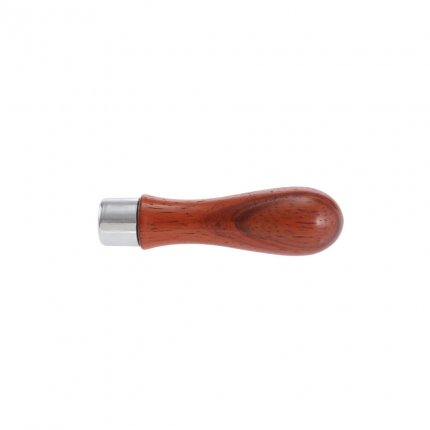 Poignée en bois précieux, forme de goutte mince, diamètre virole 18 mm