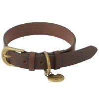 Collare per cani Le Chameau, pelle, marrone scuro, taglia M