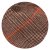 Glen plaid check in brown shades with orange over check 