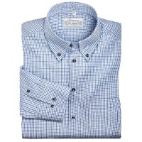 Men's Shirt, Men's Shirt, Chequered, White/Blue, Size 44