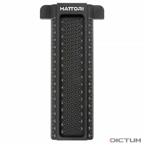 Règle à tracer de précision Hattori avec butée d'arrêt en T, 160 mm