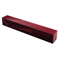 Quadrello per penna in acrilico, rosso vinaccia perlato