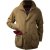 Olive with over check in cognac and burgundy