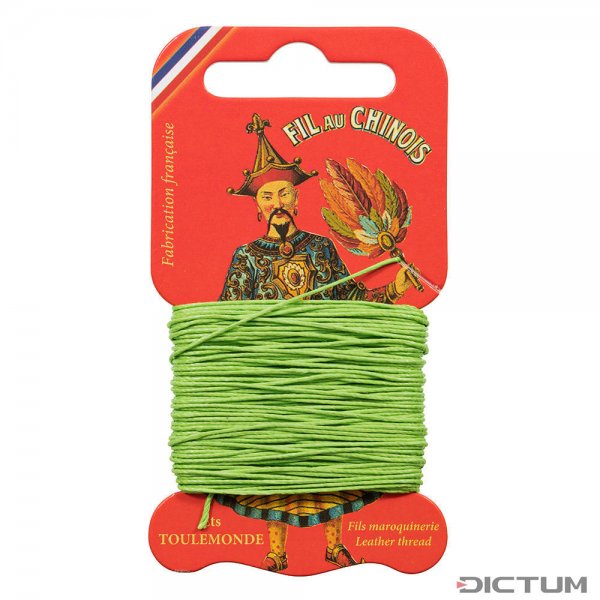 »Fil au Chinois« Waxed Linen Thread, Light Green, 15 m