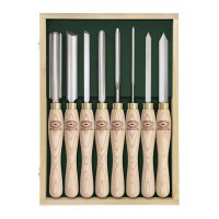 Crown Standard Turning Tools, 8-Piece Set, Oiled Ash Handle