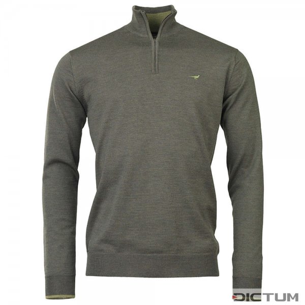 Laksen »Norfolk« Men's Zip Neck Sweater, Green, Size XL