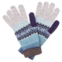 Eribé Fair Isle »Alba« Eribé Fair Isle »Alba« Gloves, Light Grey/Blue