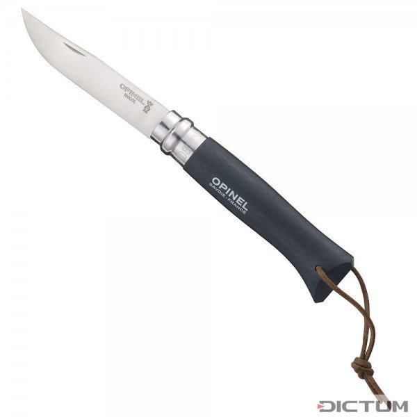 Opinel Folding Knife, No. 8, Trekking, Grey
