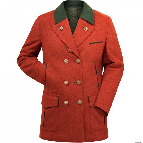 Dámská lovecká bunda, oranžovo-červená, velikost 34