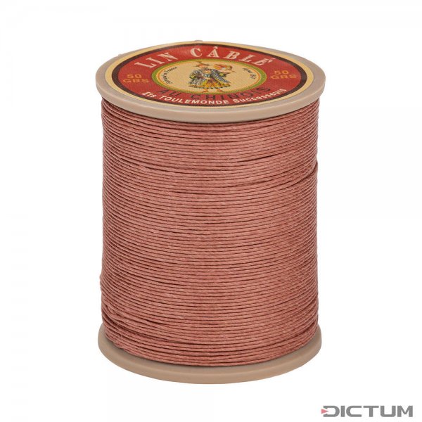 »Fil au Chinois« Waxed Linen Thread, Light Russet, 133 m