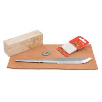 Juego de montaje de cuchillo »Laurin«, acero cromado, longitud de hoja 105 mm