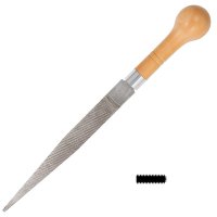 Iwasaki Tapered Sculptor's File, Extra Fine, Flat, Boxwood Handle