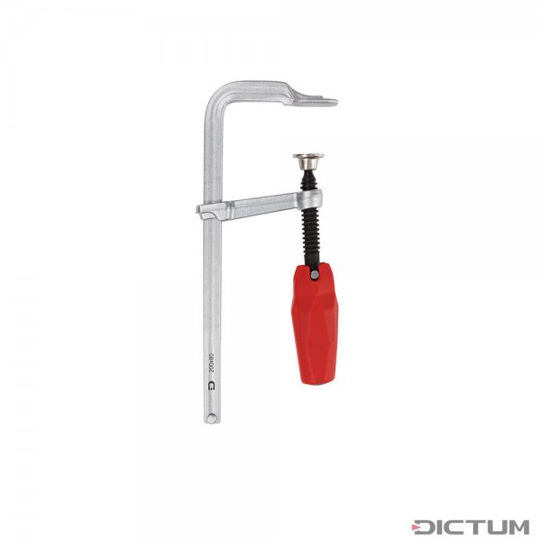 DICTUM All-steel Bar Clamp, Pivot Handle, Jaw Depth 80 mm, Jaw Opening 200 mm