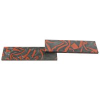 Plaquettes de manche acryliques, gris/rouge