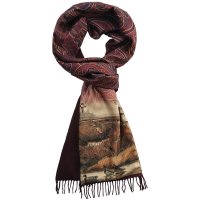 The GunDog Affair The GunDog Affair Double-faced Scarf, »Duck«, Cashmere/Silk, Burgundy