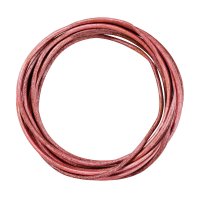 Cowhide Lace, Ø 2 mm, Cowhide Lace, Ø 2 mm, Round, Antique Pink, 1.8 m