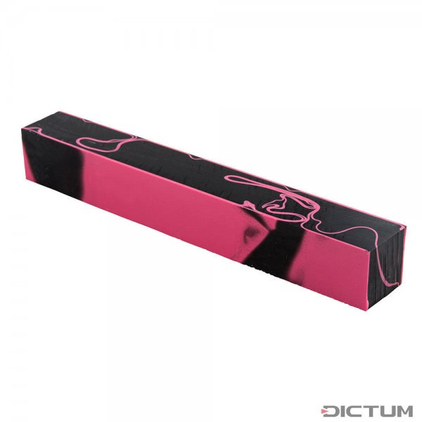 Quadrello per penna in acrilico, nero/rosa