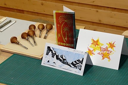 Beginners Linocut and Print Starter Kit With Black Ink Pad, DIY Print Your  Own Design Card, With Video Tutorial & Templates to Copy 