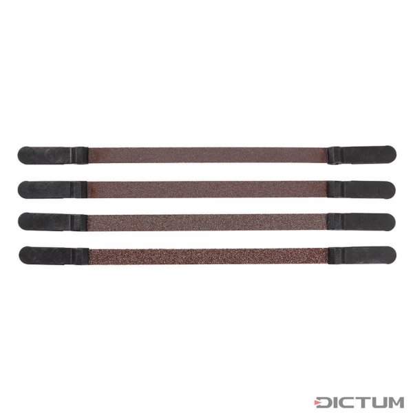 Pégas Abrasive Belts, Width 6 mm, 4-Piece Set with Grit 80, 120, 240, 320