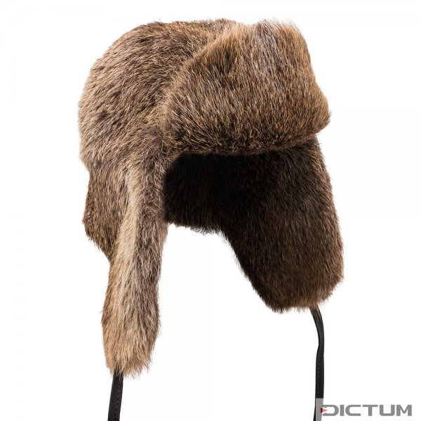 Fur Hat, Nutria, Natural, Size 56