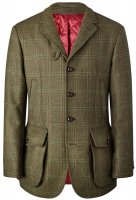 Men's Hunting Men's Hunting Jacket, Chequered Tweed, Green, Size 26