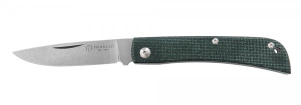 Складной нож Maserin Scout, зеленая микарта