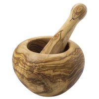 Mortaio-legno d’ulivo, grande, Ø 16 cm