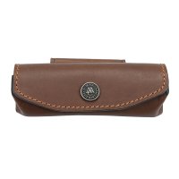 Vaina de cuero para Vaina de cuero para cuchillo plegable Provençal, marrón oscuro