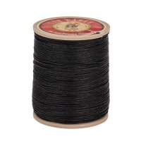 »Fil au Chinois« Waxed Linen Thread, Black, 133 m