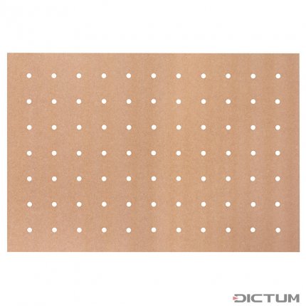 Platte für DICTUM Multifunktionstisch PRO, Lochmuster 77, MDF braun