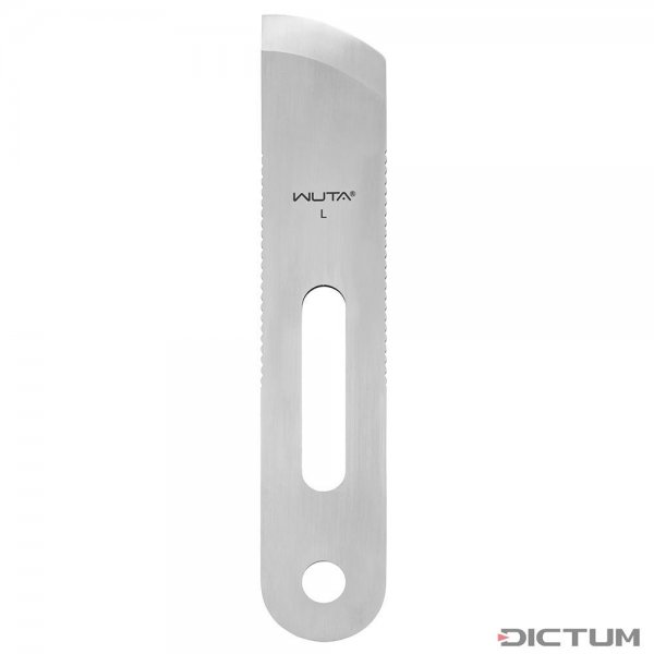 Coltello smussatore per cuoio, a quarto di luna, per mancini
