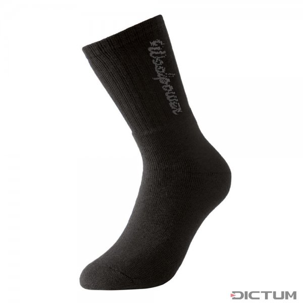 Woolpower运动袜标志，黑色，400克/平方米，尺寸36-39。