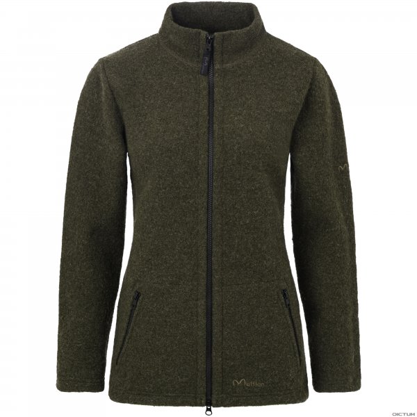 Mufflon »Lou« Ladies’ Boiled Wool Jacket, Forest, Size XL