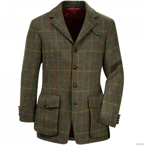 »Laurence« Men's Tweed Hunting Jacket, Green/Rust/Blue, Size 48