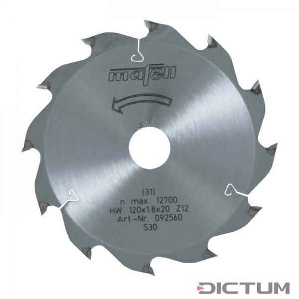 MAFELL Saw Blade TCT 120 x 1,2/1,8 x 20 mm, 12 teeth, AT, for ripping
