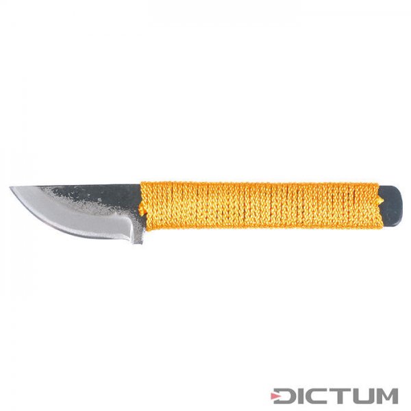 Cuchillo para tallar con mango de cuerda, filo curvo