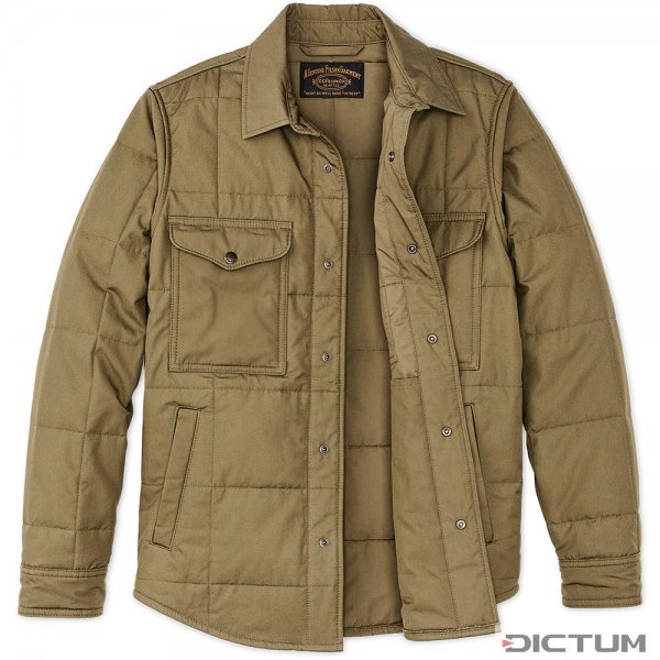 Filson Cover Cloth Quilted Jac-Shirt, Olive Drab, Size L
