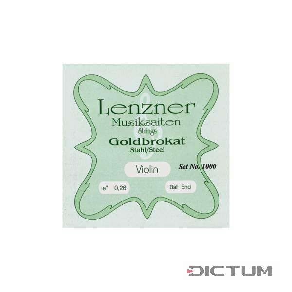 Corde Lenzner Goldbrokat, violon 4/4, E boule, épaisseur 0,26 mm