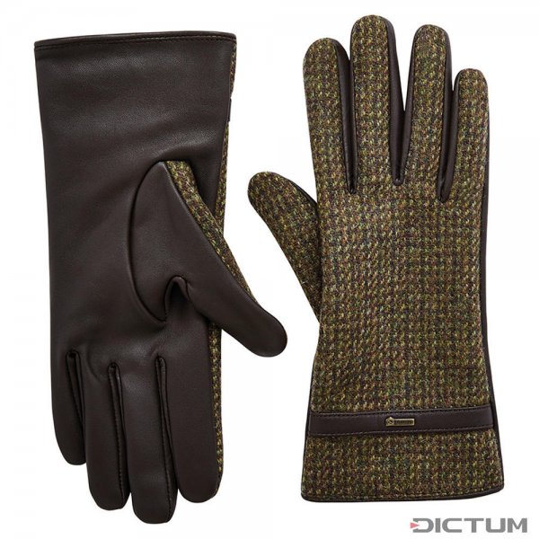 Dubarry »Ballycastle« Leather Tweed Gloves, Heather, Size S