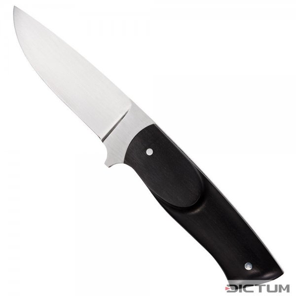 Small Hunting Knife with Leather Sheath for Left-handers