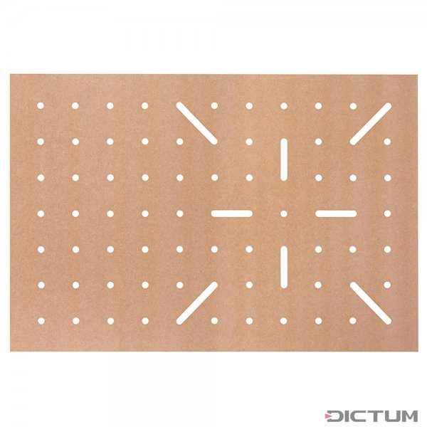 Platte für DICTUM Multifunktionstisch PRO, Lochmuster X61, MDF braun