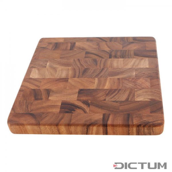 Acacia End Grain Cutting and Chopping Board, with Sap Groove