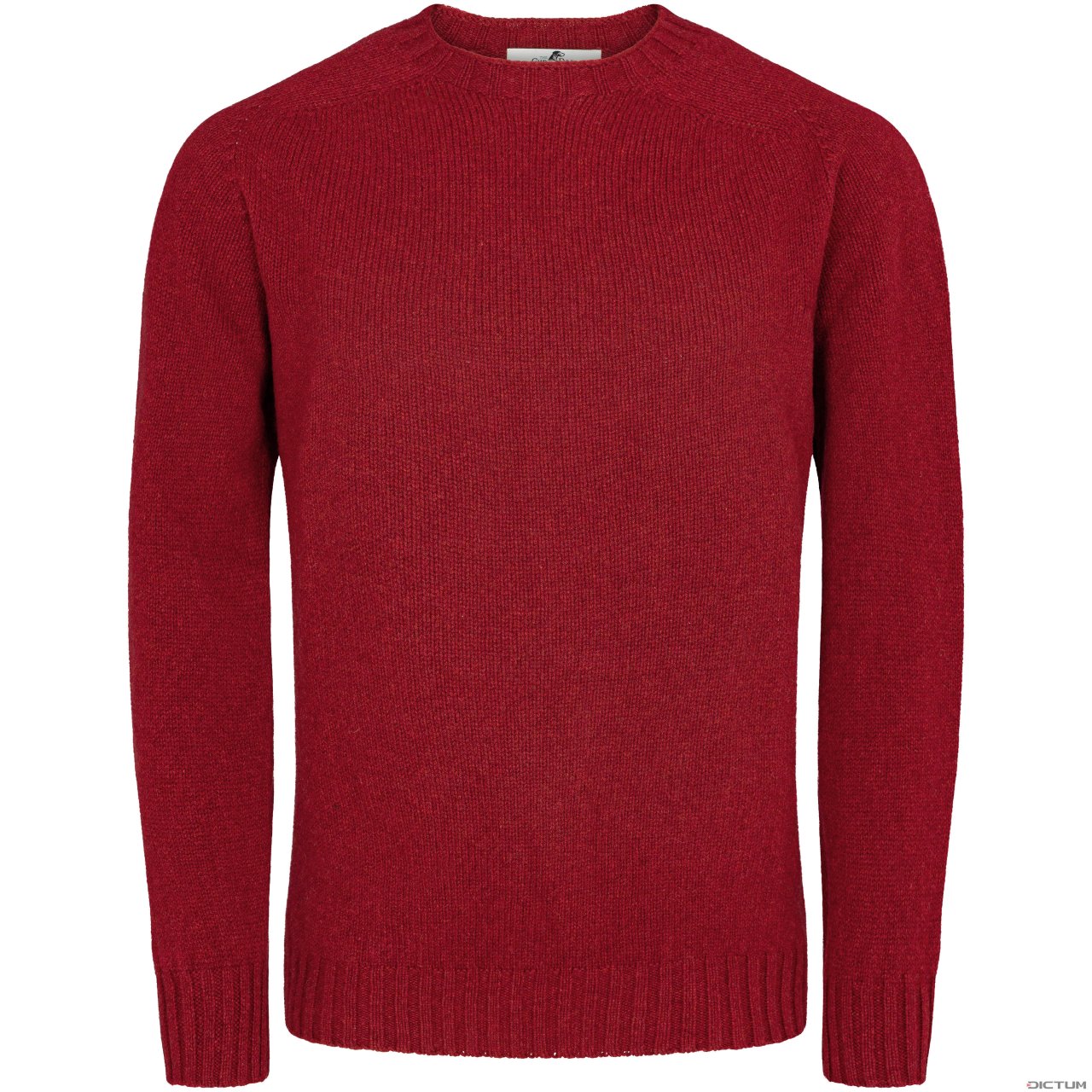 Men s Crew Neck Sweater Red Melange Size S Dictum