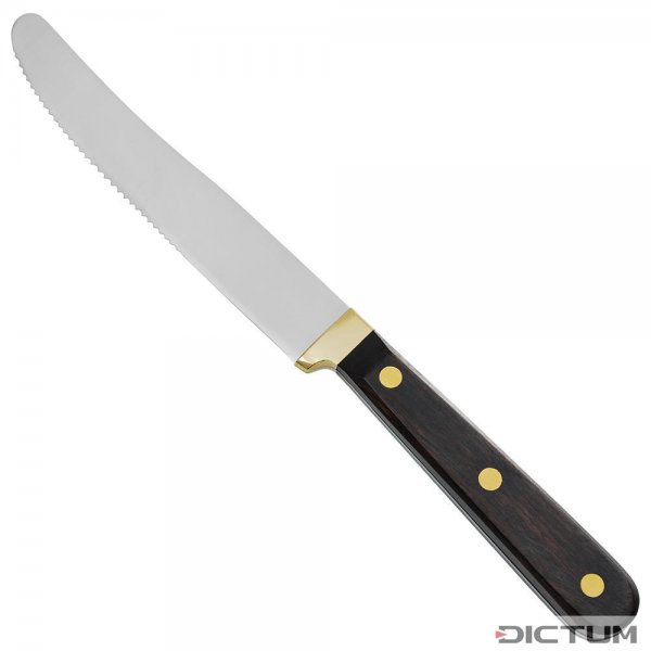 Rustic Cutlery, Ebony, Buckels Table Knife with Serrated Edge