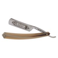 Razor with Engraving 6/8&quot;, Blond Horn