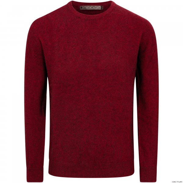 Possum Merino Men’s Sweater, Red Melange, Size M