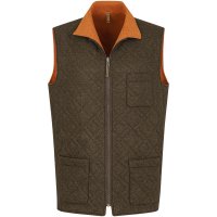 »Stani« Men’s Reversible »Stani« Men’s Reversible Vest, Loden, Brown/Orange, Size 54