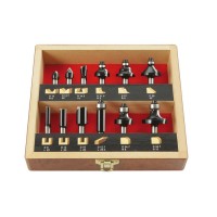HW-Fräser-Set in HW-Fräser-Set in Holzkassette, Schaft Ø 8 mm, 12-teilig
